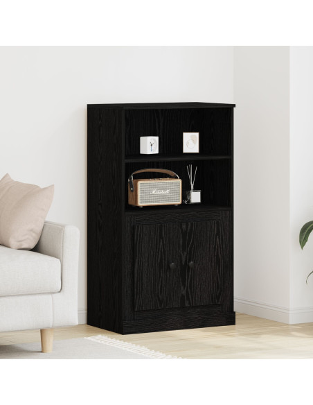 Mobile Alto  Nero Rovere 60x35.5x103.5 cm Legno ingegnerizzato