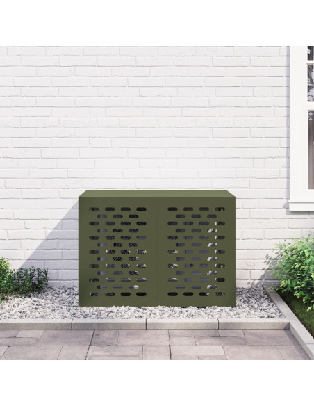 Copertura per Condizionatore  Verde Oliva 100x50x70 cm in Acciaio