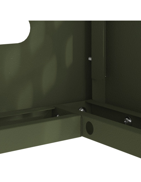 Copertura per Condizionatore  Verde Oliva 110x50x80 cm Acciaio