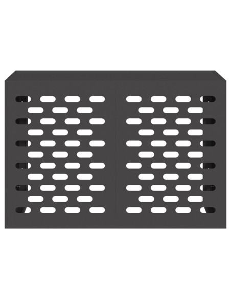 Copertura per condizionatori d'aria  nera 90x40x60 cm in acciaio