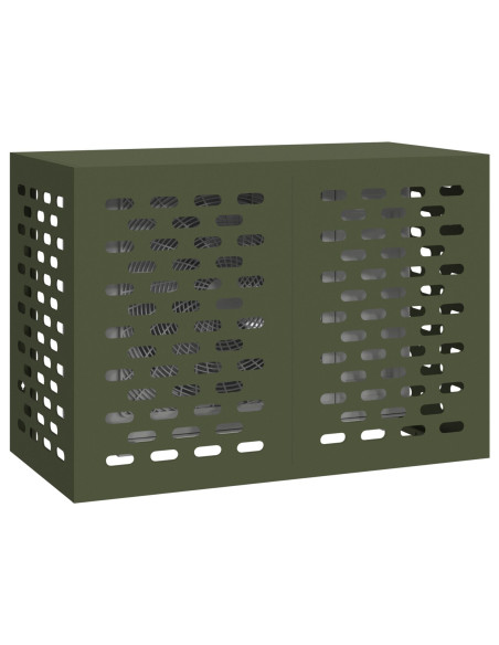Copertura per Condizionatore  Verde Oliva 100x50x70 cm in Acciaio