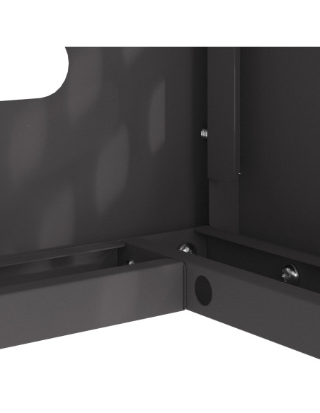 Copertura per Condizionatore  Nera 110x50x80 cm Acciaio