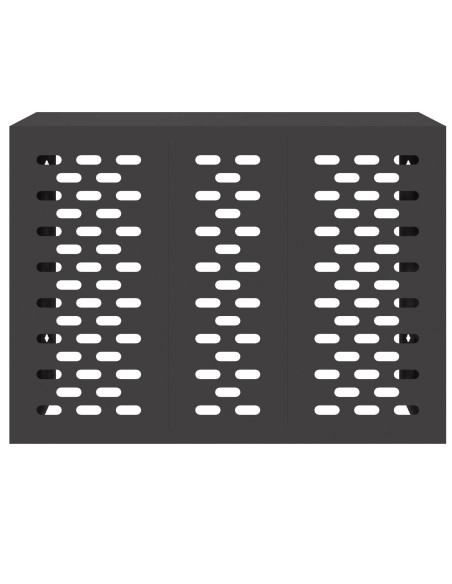 Copertura per Condizionatore  Nera 110x50x80 cm Acciaio