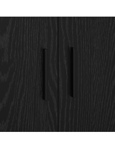 Armadio 2 pcs Rovere Nero 127 x 41 x 40 cm Legno multistrato