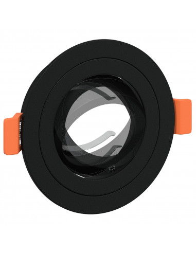 Faretti incassati  24 pz Rotondi GU10 Nero Ø91 mm