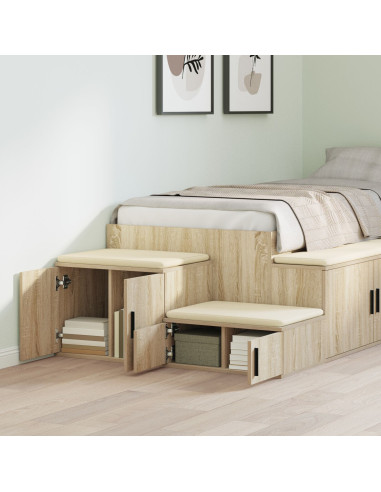 Armadio 2 pcs Rovere Sonoma 118 x 41 x 40 cm Legno multistrato