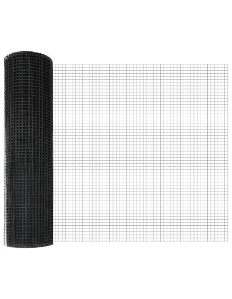 Set di Pali per Recinzione in Acciaio Grigio Set di 2 Grigio