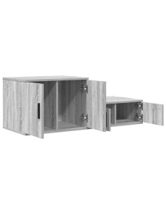 Armadio 2 pcs Grigio Sonoma 108 x 41 x 40 cm Legno multistrato