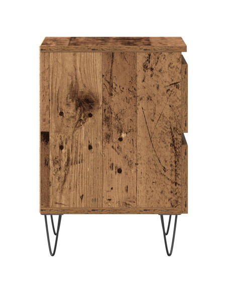 Comodini 2 pezzi Legno Vecchio 40x35x50 cm Legno Ingenerizzato