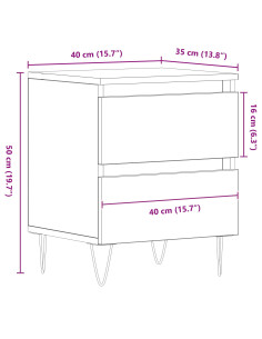Armadio da Notte rovere artigianale 40 x 35 x 50 cm 2