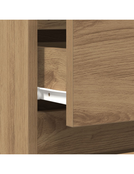 Comodino  in rovere artigianale 40x35x50 cm in legno ingegnerizzato