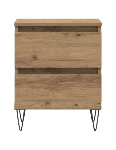 Armadio da Notte 2 pcs rovere artigianale 40 x 35 x 50 cm