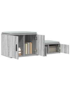 Armadio 2 pcs Grigio Sonoma 127 x 41 x 40 cm Legno multistrato 2