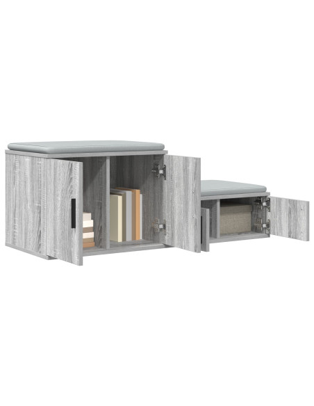 Armadio 2 pcs Grigio Sonoma 127 x 41 x 40 cm Legno multistrato