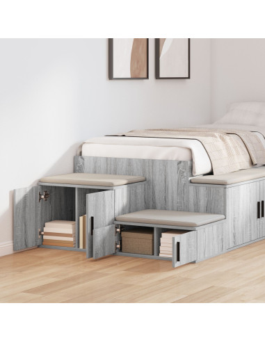Armadio 2 pcs Grigio Sonoma 127 x 41 x 40 cm Legno multistrato