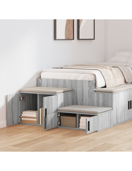 Armadio 2 pcs Grigio Sonoma 127 x 41 x 40 cm Legno multistrato