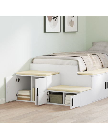 Armadio 2 pcs Bianco 118 x 41 x 40 cm Legno multistrato