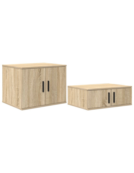 Armadio 2 pcs Rovere Sonoma 118 x 41 x 40 cm Legno multistrato