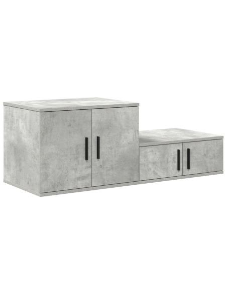 Armadio 2 pcs Grigio cemento 118 x 41 x 40 cm Legno multistrato