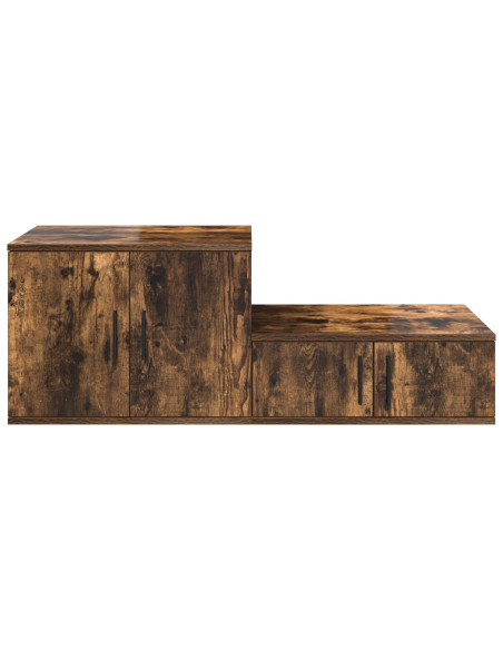 Mobiletto da giardino in rovere affumicato 118x41x40 cm in legno ingegnerizzato