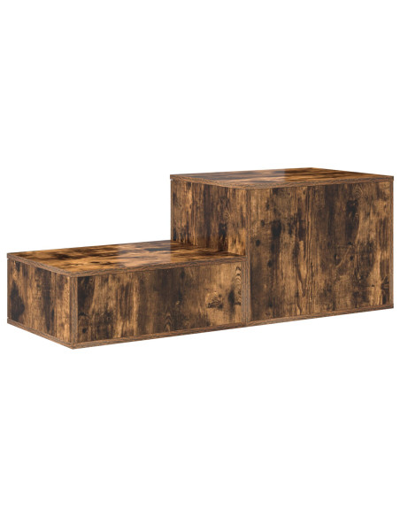 Mobiletto da giardino in rovere affumicato 118x41x40 cm in legno ingegnerizzato