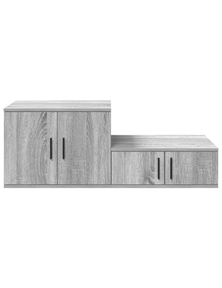 Armadio 2 pcs Grigio Sonoma 118 x 41 x 40 cm Legno multistrato