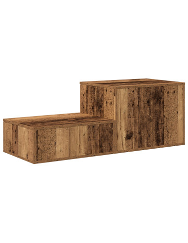 Armadio 2 pcs Legno vecchio 118 x 41 x 40 cm Legno multistrato