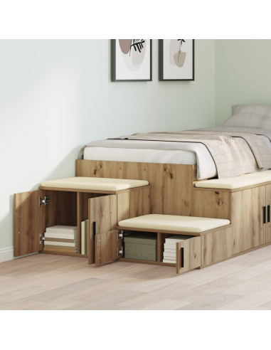 Armadio 2 pcs Rovere artigianale 118 x 41 x 40 cm