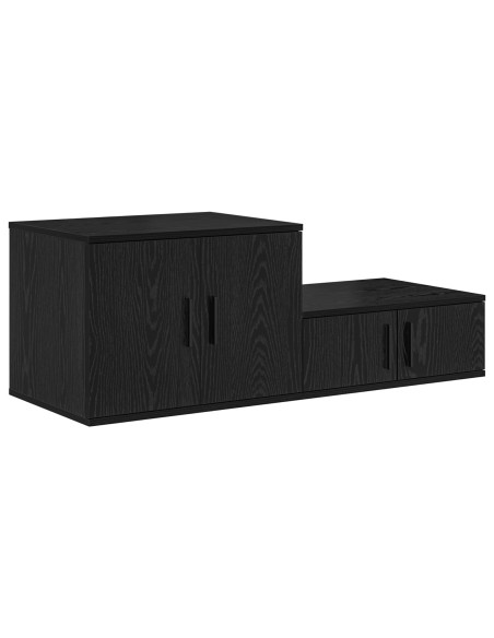 Armadio di stoccaggio  Nero 108x41x40 cm in legno ingegnerizzato
