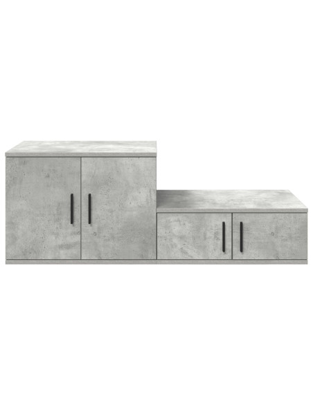 Armadio 2 pcs Grigio cemento 108 x 41 x 40 cm Legno multistrato