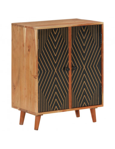 Credenza 60x35x74 cm in Legno Massello di Acacia