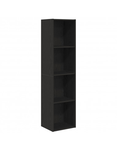 Cabinet per Libri/Cabinet per TV Rovere Nero 36x30x143 cm