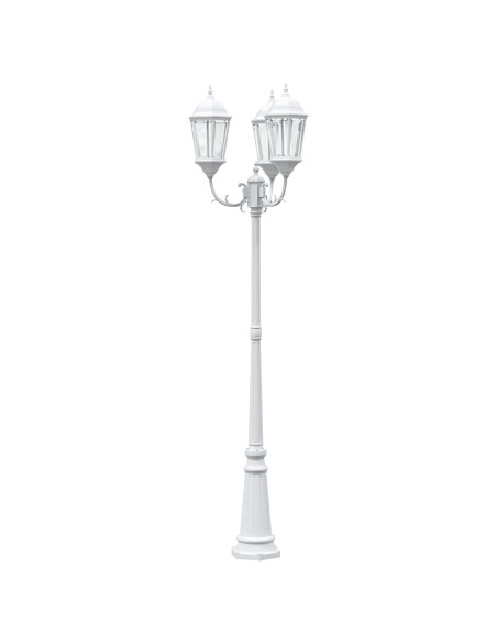 Palo Luce Giardino  Bianco Alluminio 61 x 53 x 235 cm