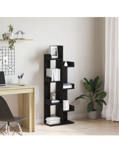 Libreria Rovere Nero 48 x 25,5 x 140 cm Legno multistrato 2