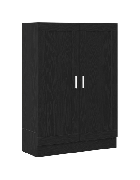 Libreria Nera in Rovere 82,5x30,5x115 cm in Legno Ingegnerizzato