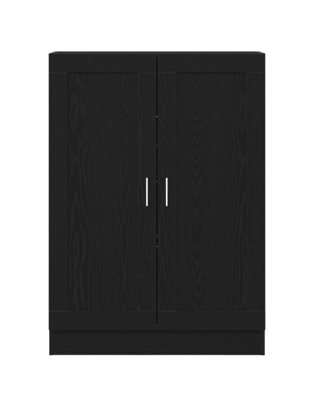 Libreria Nera in Rovere 82,5x30,5x115 cm in Legno Ingegnerizzato