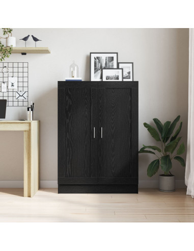 Armadio per Libri Rovere Nero 82,5 x 30,5 x 115 cm