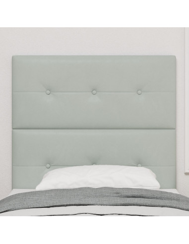 Testata LED Grigio Chiaro 80 cm Velluto