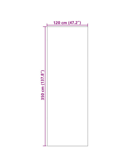 Tappetino Altro Crema e Nero 120 x 350 cm Poliammide e PVC