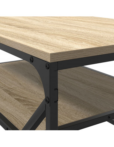 Tavolino da caffè con ripiano Rovere Sonoma 90x50x40 cm Legno ingegnerizzato