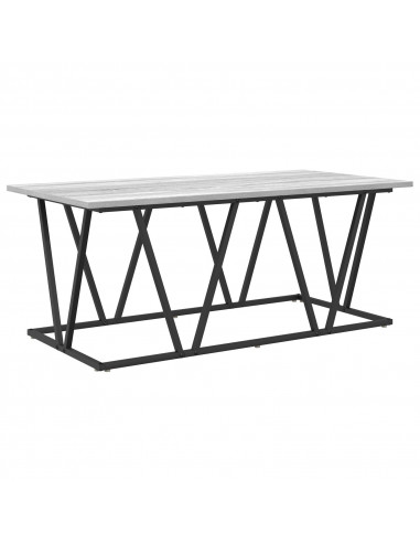 Tavolino da caffè Grigio Sonoma  100x50x40 cm in legno ingegnerizzato e metallo