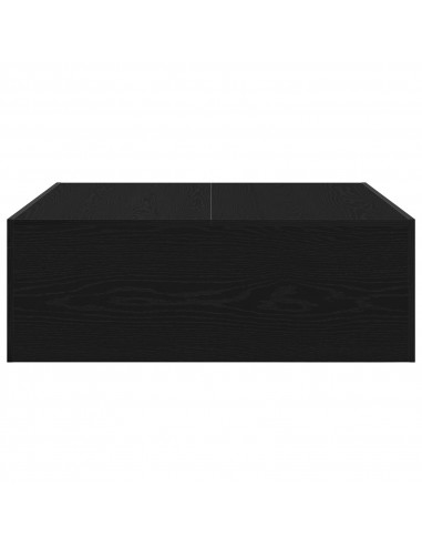 Tavolino da caffè in rovere nero  - 100x100x35 cm in legno ingegnerizzato
