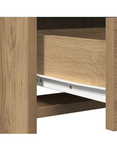 Tavolo toletta  con luci LED Rovere artigianale 50x41x135 cm