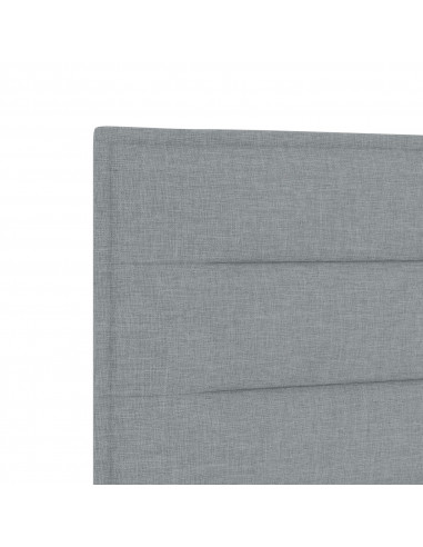 Testata a LED Design Linee Grigio Chiaro 90 cm Tessuto