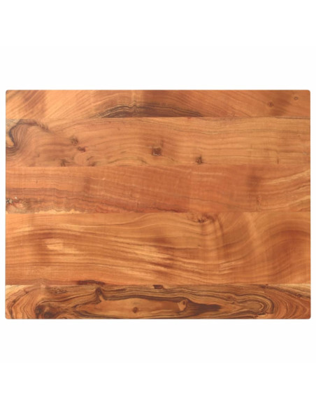 Piano Tavolo 80x50x2,5 cm Rettangolare Legno Massello Acacia