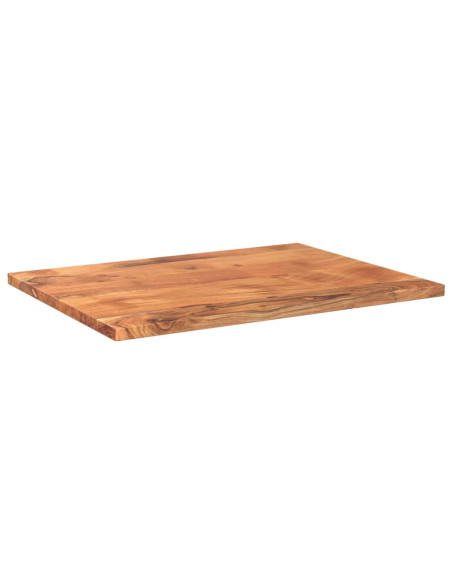 Piano Tavolo 80x50x2,5 cm Rettangolare Legno Massello Acacia