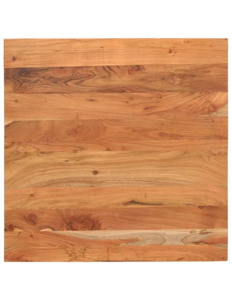 Piano Tavolo 70x70x2,5 cm Quadrato Legno Massello di Acacia
