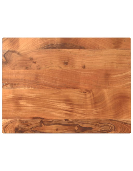 Piano Tavolo 80x60x2,5 cm Rettangolare Legno Massello Acacia