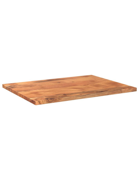 Piano Tavolo 80x60x2,5 cm Rettangolare Legno Massello Acacia