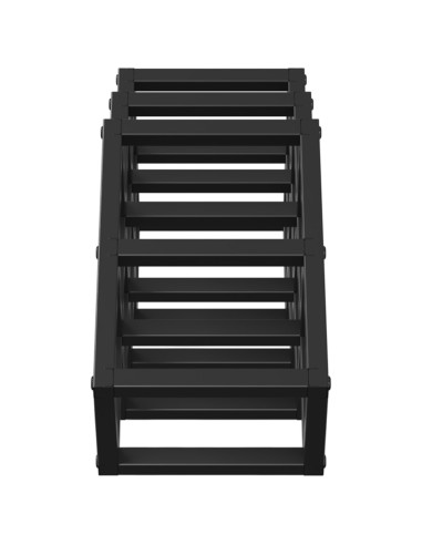 Portabottiglie Rovere Nero 63 x 16,5 x 25 cm